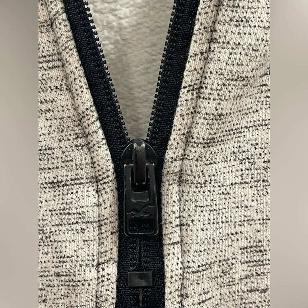 Mens Black and Grey Hollister Hoodie Sweatshirt Medium - Picture 3 of 5
